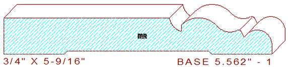 Baseboard 5-9/16" - 1