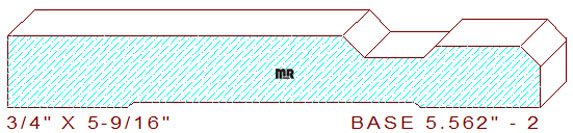 Baseboard 5-9/16" - 2 Baseboard 5-9/16" - 2