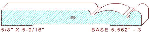 Baseboard 5-9/16" - 3 Baseboard 5-9/16" - 3