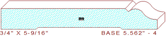 Baseboard 5-9/16" - 4 Baseboard 5-9/16" - 4