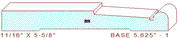 Baseboard 5-5/8" - 1 Baseboard 5-5/8" - 1