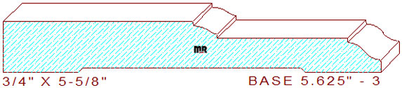 Baseboard 5-5/8" - 3 Baseboard 5-5/8" - 3