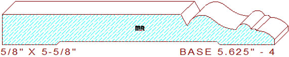 Baseboard 5-5/8" - 4 Baseboard 5-5/8" - 4