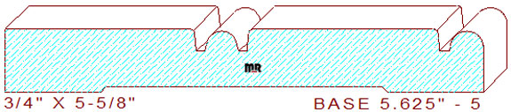 Baseboard 5-5/8" - 5 Baseboard 5-5/8" - 5