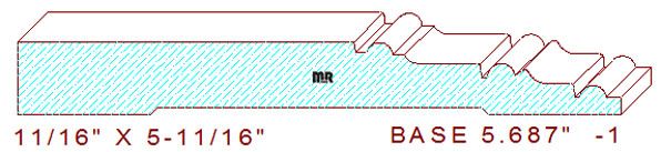 Baseboard 5-11/16" - 1 Baseboard 5-11/16" - 1