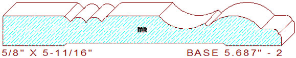 Baseboard 5-11/16" - 2 Baseboard 5-11/16" - 2