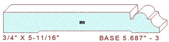 Baseboard 5-11/16" - 3