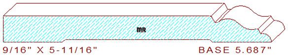 Baseboard 5-11/16" Baseboard 5-11/16"