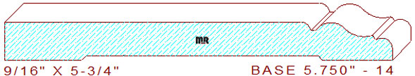 Baseboard 5-3/4" - 14 Baseboard 5-3/4" - 14