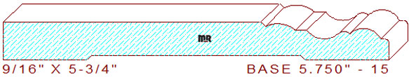 Baseboard 5-3/4" - 15 Baseboard 5-3/4" - 15