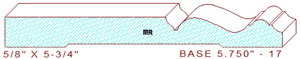 Baseboard 5-3/4" - 17 Baseboard 5-3/4" - 17