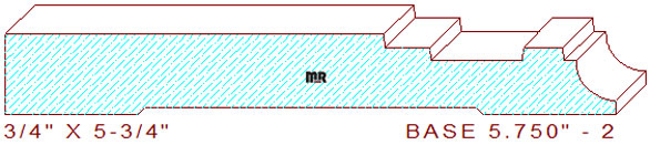 Baseboard 5-3/4" - 2 Baseboard 5-3/4" - 2