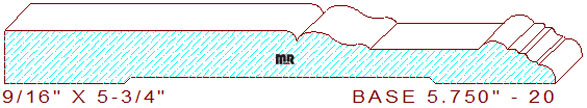 Baseboard 5-3/4" - 20 Baseboard 5-3/4" - 20