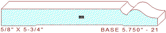 Baseboard 5-3/4" - 21 Baseboard 5-3/4" - 21