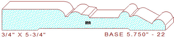Baseboard 5-3/4" - 22 Baseboard 5-3/4" - 22