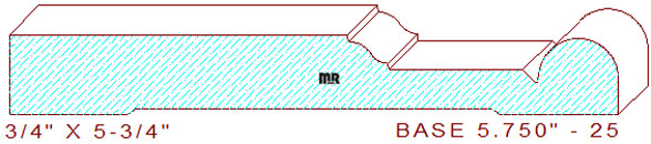 Baseboard 5-3/4" - 25 Baseboard 5-3/4" - 25