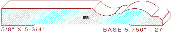 Baseboard 5-3/4" - 27 Baseboard 5-3/4" - 27
