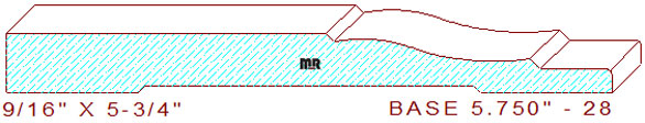 Baseboard 5-3/4" - 28 Baseboard 5-3/4" - 28