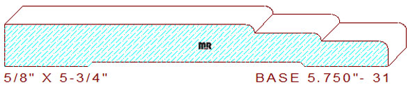 Baseboard 5-3/4" - 31 Baseboard 5-3/4" - 31
