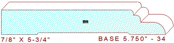 Baseboard 5-3/4" - 34 Baseboard 5-3/4" - 34
