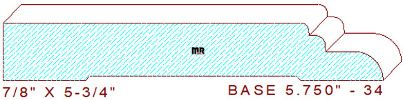 Baseboard 5-3/4" - 34