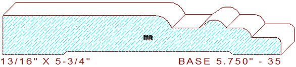 Baseboard 5-3/4" - 35 Baseboard 5-3/4" - 35