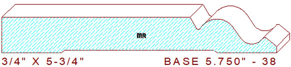Baseboard 5-3/4" - 38 Baseboard 5-3/4" - 38