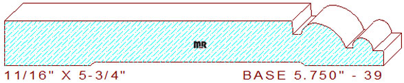 Baseboard 5-3/4" - 39 Baseboard 5-3/4" - 39