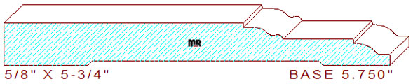 Baseboard 5-3/4"