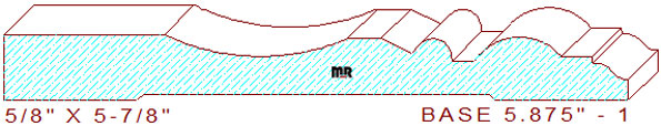 Baseboard 5-7/8" - 1 Baseboard 5-7/8" - 1