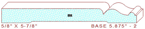Baseboard 5-7/8" - 2 Baseboard 5-7/8" - 2