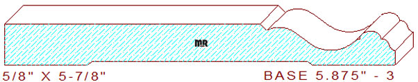 Baseboard 5-7/8" - 3 Baseboard 5-7/8" - 3