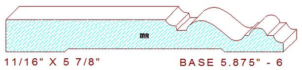 Baseboard 5-7/8" - 6 Baseboard 5-7/8" - 6