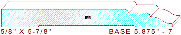 Baseboard 5-7/8" - 7 Baseboard 5-7/8" - 7