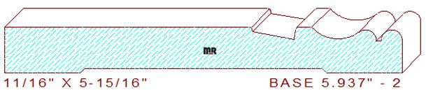 Baseboard 5-15/16" - 2 Baseboard 5-15/16" - 2
