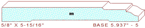 Baseboard 5-15/16" - 5 Baseboard 5-15/16" - 5