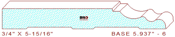 Baseboard 5-15/16" - 6 Baseboard 5-15/16" - 6