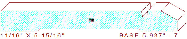 Baseboard 5-15/16" - 7 Baseboard 5-15/16" - 7