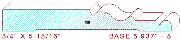 Baseboard 5-15/16" - 8 Baseboard 5-15/16" - 8