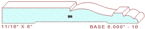 Baseboard 6" - 10 Baseboard 6" - 10