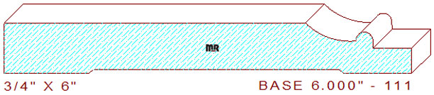 Baseboard 6" - 111 Baseboard 6" - 111