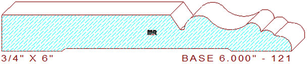 Baseboard 6" - 121 Baseboard 6" - 121