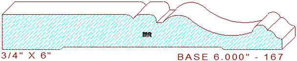 Baseboard 6" - 167 Baseboard 6" - 167