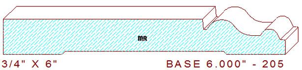 Baseboard 6" - 205 Baseboard 6" - 205