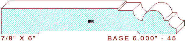 Baseboard 6" - 45 Baseboard 6" - 45