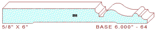Baseboard 6" - 64 Baseboard 6" - 64