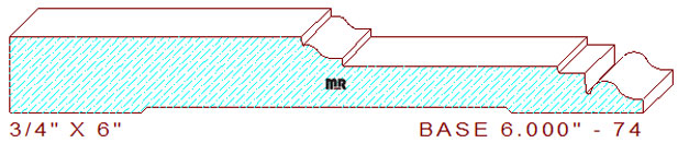 Baseboard 6" - 74 Baseboard 6" - 74