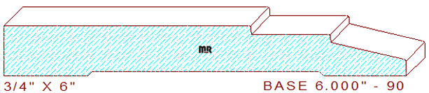 Baseboard 6" - 90 Baseboard 6" - 90