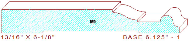 Baseboard 6-1/8" - 1 Baseboard 6-1/8" - 1