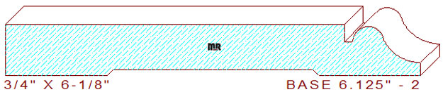 Baseboard 6-1/8" - 2 Baseboard 6-1/8" - 2